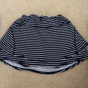 Athleta Navy and White Striped Tennis Skirt XL